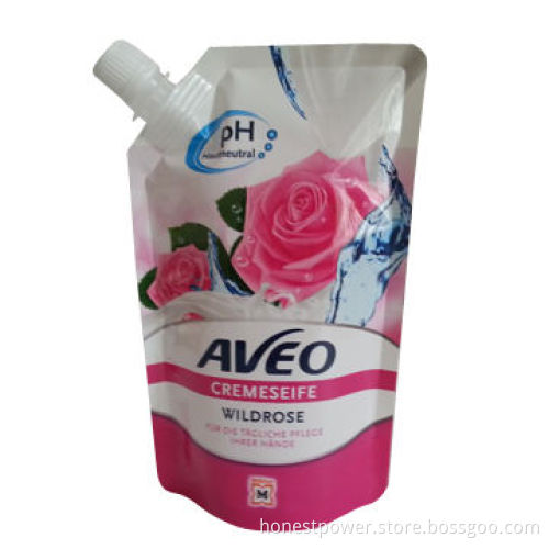 Liquid Spout Pouch with Laminated Film, Customized Gravure Printings, Designs and Sizes Accepted